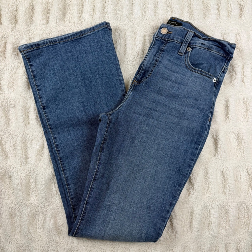 Banana Republic High Rise Bootcut Jeans Medium Wash Denim Size 28 6